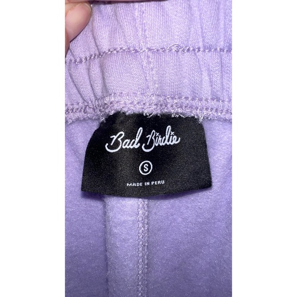 Bad Birdie Sweatpants Womens Small Purple Joggers Lavender Mint Drawcord - Picture 7 of 14